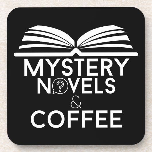 ミステリー小説とコーヒー コースター (正面)