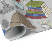 ミステリー小説の読者のための本パターン（の模様が）ある ラッピングペーパー (ロールコーナー)