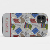 ミステリー小説の読者のための本パターン(の模様が)ある Case-Mate iPhoneケース (裏面(横))