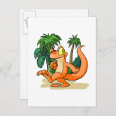 ミステリー島のクエストでオレンジ色のテクオ ポストカード (正面/裏面)