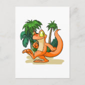 ミステリー島のクエストでオレンジ色のテクオ ポストカード (正面)