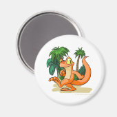 ミステリー島のクエストでオレンジ色のテクオ マグネット (正面/裏面)