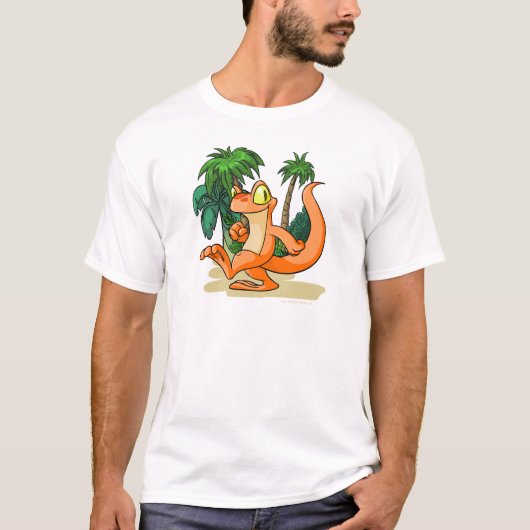 ミステリー島の探求のオレンジTecho Tシャツ (正面)
