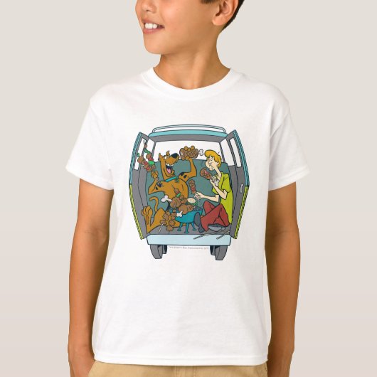 ミステリー機械のScooby-Doo及びシャギー Tシャツ (正面)