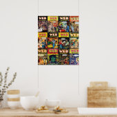 ミステリー漫画カバーヴィンテージ漫画 ポスター (キッチン)