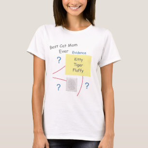ミステリー犯罪解決証拠ボードキャット最高のママ Tシャツ