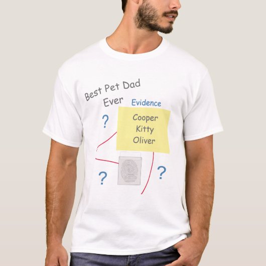 ミステリー犯罪解決証拠ボードペ最高のットパパ Tシャツ (正面)