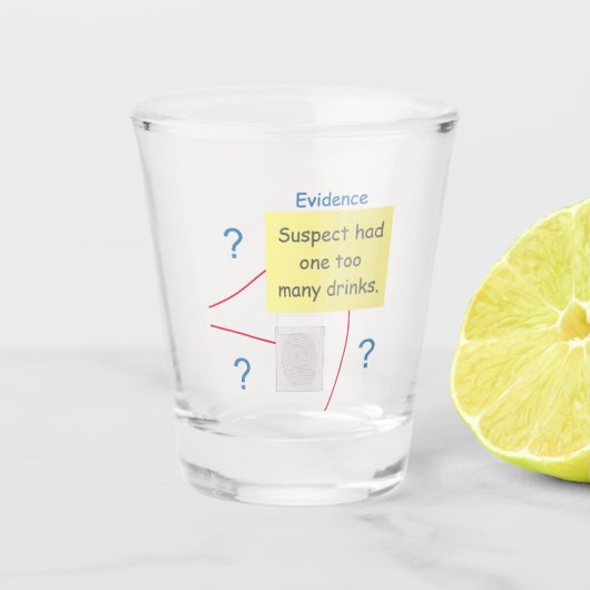 ミステリー犯罪解決証拠委員会 ショットグラス (正面)