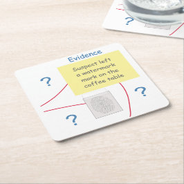 ミステリー犯罪解決証拠委員会 スクエアペーパーコースター