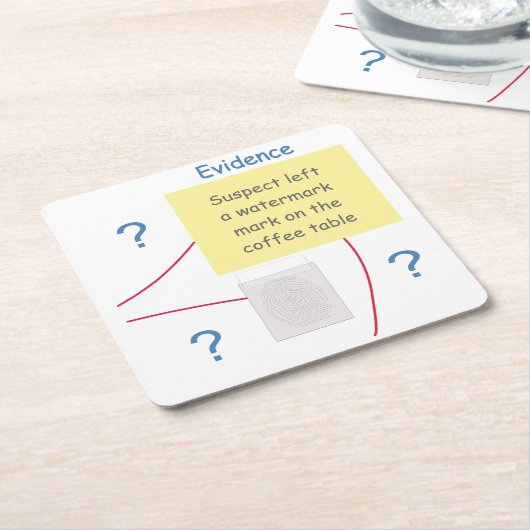 ミステリー犯罪解決証拠委員会 スクエアペーパーコースター (アングル)