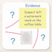 ミステリー犯罪解決証拠委員会 スクエアペーパーコースター (正面)
