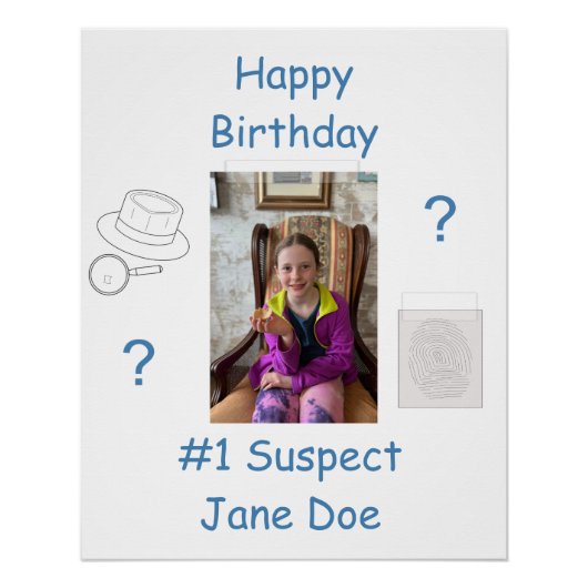 ミステリー犯罪解決証書委員会誕生日 ポスター (正面)