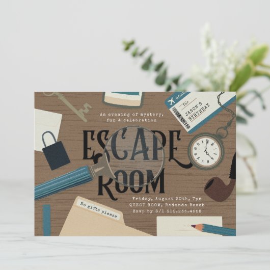 ミステリー脱出ゲーム ブルーバースデー 招待状 (スタンド正面)