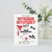 ミステリー誕生日パーティーの招待状 ポストカード (スタンド正面)