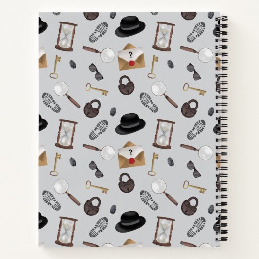 ミステリー キッズ シークレットエージェント スパイ デtective テーマ ノートブック (裏面)