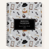 ミステリー キッズ シークレットエージェント スパイ デtective テーマ ノートブック (正面)