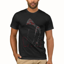 ミステリー・スピークス・ソフトリー タイポグラフィー シルエット Tシャツ