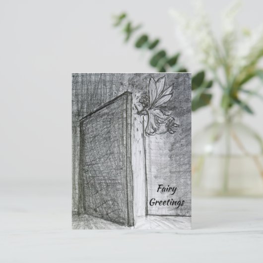 ミステリー・フェアリーカスタマイズ・グリーティング・アート・はがき ポストカード (スタンド正面)