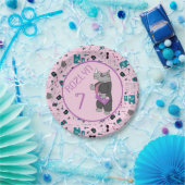 ミステリー・ライノ・ピンク ペーパープレート (パーティー)