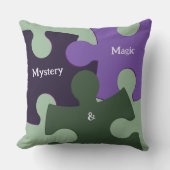 ミステリー&魔法グリーン&パープルジグソーパズル クッション (正面)