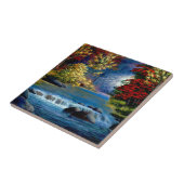 ミステリ絵を描スな森と川のタイル タイル (側面)