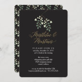 ミステルトーアンドマルティニスホリデーパーティー招待状 招待状 (正面/裏面)