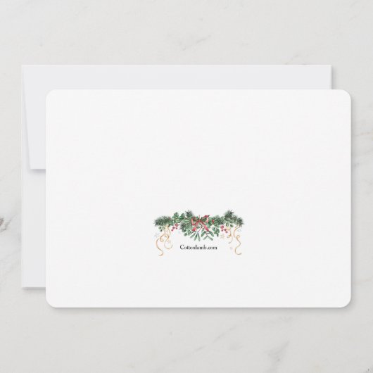 ミステルトーフレームホリデイ招待状 招待状 (裏面)