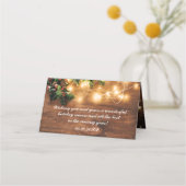 ミステルトーブランチ素朴ホリデークリスマスパーティー プレイスカード (裏面)