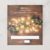 ミステルトーブランチ素朴ホリデークリスマスパーティー プレイスカード (外部開封)