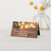 ミステルトーブランチ素朴ホリデークリスマスパーティー プレイスカード (裏面)