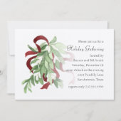 ミステルトーホリデーパーティー招待状 招待状 (正面)