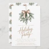 ミステルトーボホボウクリスマスホリデーパーティー招待状 招待状 (正面/裏面)