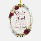 ミステルトーマナーウォーターの色へブライズメイド引用文 セラミックオーナメント (正面)