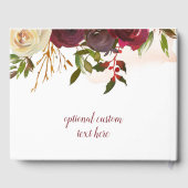 ミステルトーマナーウォーターカラーウィンター結婚フローラ ゲストブック (裏面)