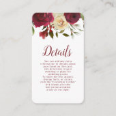 ミステルトーマナーウォーターカラー結婚フローラの詳細 エンクロージャーカード (正面)