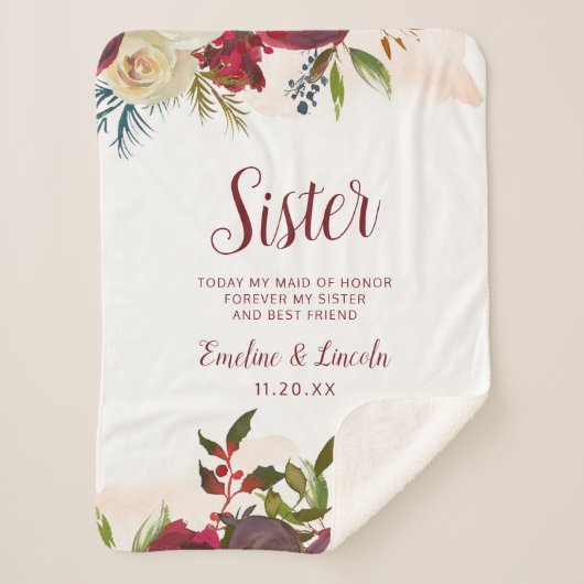 ミステルトーマナーシックトゥザシスターハートフェルト引用文 シェルパブランケット (正面)