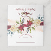 ミステルトーマナーシック結婚シーティングのテーブル番号 プレイスカード (外部開封)