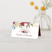 ミステルトーマナーシック結婚シーティングのテーブル番号 プレイスカード (裏面)