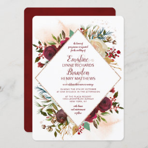 ミステルトーマナーバラ金ゴールドダイヤモンドフレーム結婚ズ 招待状