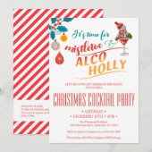 ミステルトー&アルコホリークリスマスカクテルブランチ 招待状 (正面/裏面)