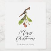 ミステレエレガントトークリスマス ワインラベル (シングルラベル)