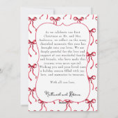 ミステレエレガントトー初めてのクリスマス結婚した写真 シーズンカード (裏面)