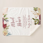 ミステレトーマナーフローラトゥザメイド・オブ・オーナー（花嫁付き添い人）引用文 シェルパブランケット (正面(横))