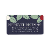 ミステレメリートー |特大の休日差出人住所 ラベル (正面)