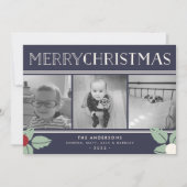 ミステレメリートー | 3フォトコラージュの休日 シーズンカード (正面)