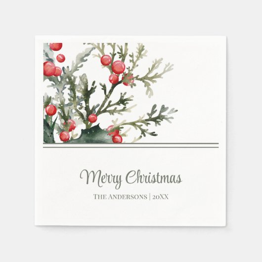 ミステレモダンートメリークリスマス スタンダードカクテルナプキン (正面)