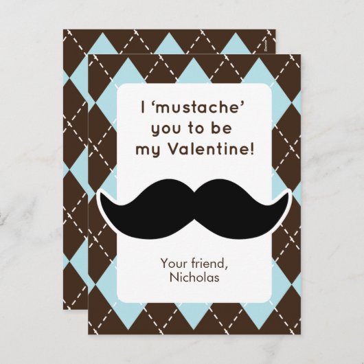 ミステーおもしろいシュクラスバレンタイン シーズンポストカード (正面/裏面)