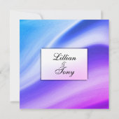 ミストエレガントパープル結婚式招待状 招待状 (裏面)