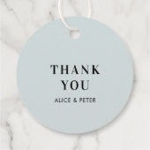 ミストブルー |シンプル結婚モダンさんギフト フェイバータグ (裏面)