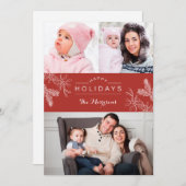 ミストルエレガントーハッピーホリデーズフォトカード シーズンカード (正面/裏面)